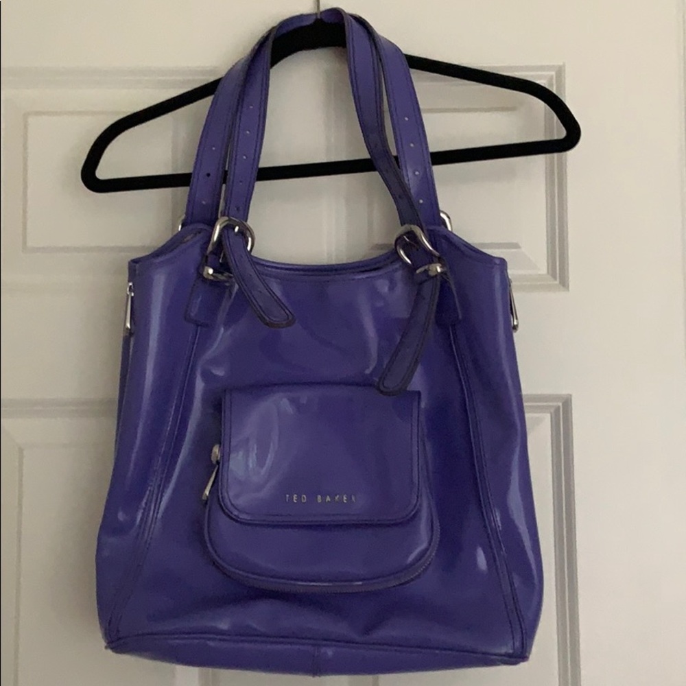 Ted Baker patent leather lavender tote